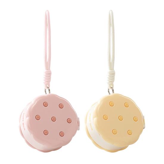 Круглая Пудреница Двухъярусная Разделение Влажного и Сухого Макияжа Чехол для Пуховки Портативный Органайзер для Спонжей Макияжа с Шнурком для Женщин Девочек Дорожное Хранение