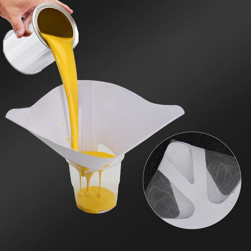 100PCS Paint Filter Paper 100 Microns Car Paint Spray Mesh Paper Filter Funnel Strainer Disposable Conical Straining Funnel