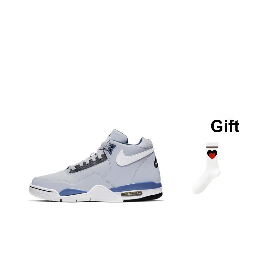 Nike Flight Legacy Wolf Grey Mystic Navy Мужские кроссовки белые BQ4212-001