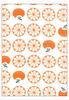 Tenugui Made In Mandarin Orange Design Niwa-zome (hand Towel) - Chū-sen Dyeing, 100% Cotton, Japan,