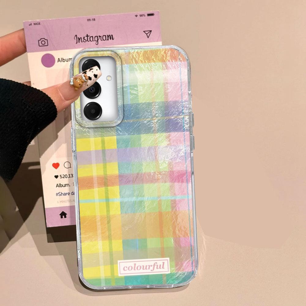 Розовый чехол для телефона с сетчатым узором для Samsung Galaxy A16 A55 A07 A17 A56 A36 A26 A53 A06 A14 A24 A34 A54 A15 A12 A22