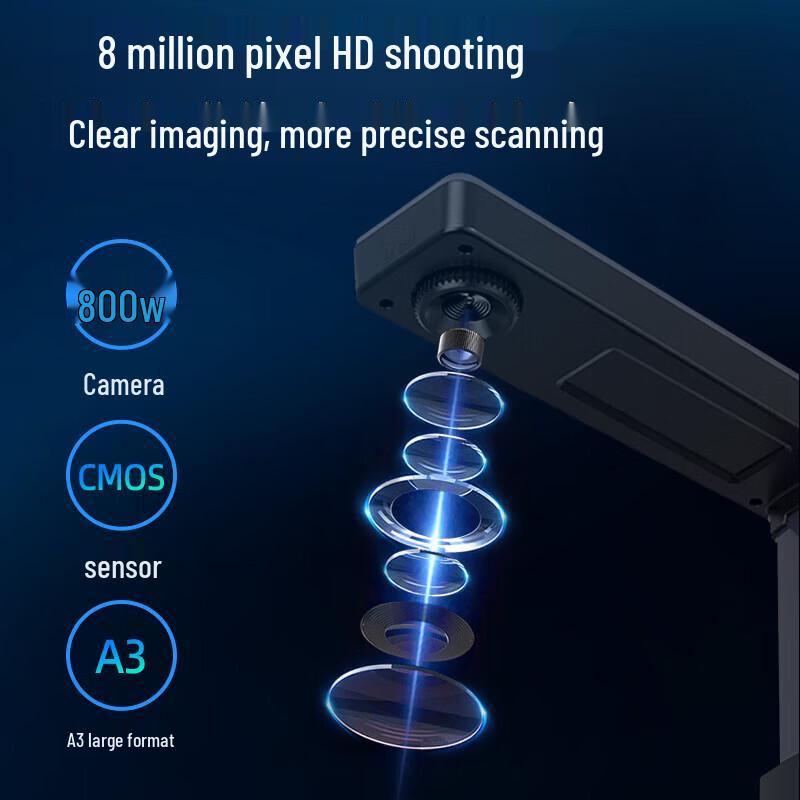 GEPAD GT-9801-D 8MP Auto-Focus Batch Barcode Scanner CN plug (adapter included)