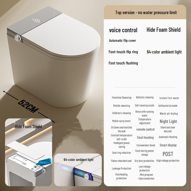 Automatic Smart Energy-Saving Ceramic Toilet with Temperature Control for Home Use