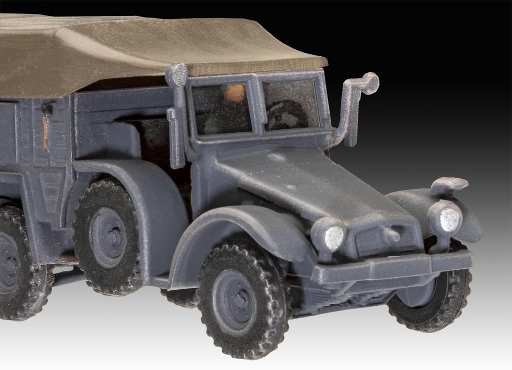 Revell Немецкий KFZ 69 с Pak Пластиковая Сборная Модель 03344 1/76 Krupp-Protze 3.7cm