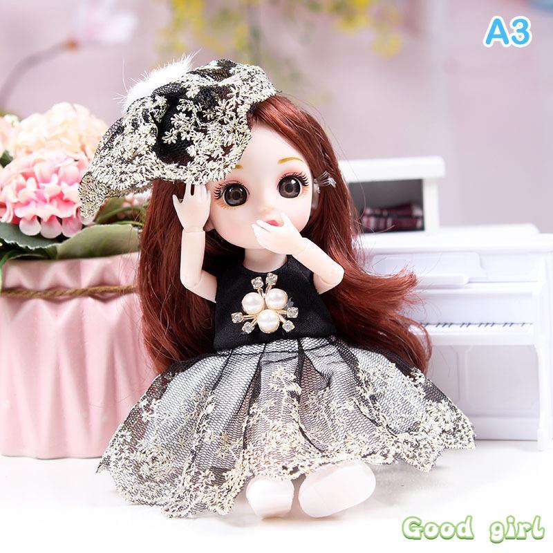 Новая 16 см BJD Мини-кукла, шарнирная, девочка, малыш, 3D большие глаза, красивая DIY игрушка-кукла с одеждой, наряды, 1/8 Модная кукла