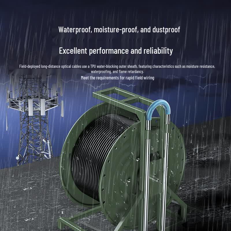 SAMZHE 4-Core Outdoor Tactical TPU Armored Fiber Optic Cable