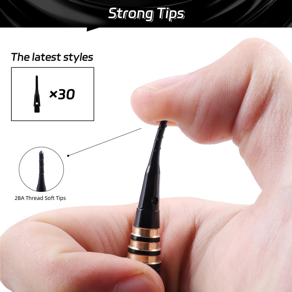 Cyeelife Pro Soft Tip Darts Set Comes with 30 Extra Dart Tips and Gift Storage Darts Plastic Tips 18g, Box,