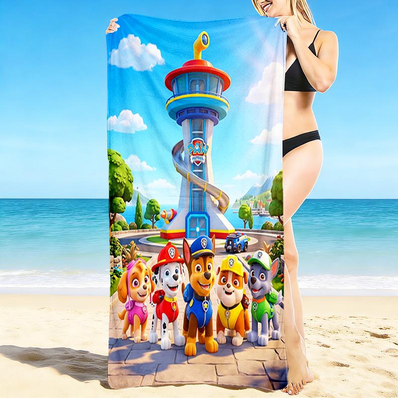 1Pc Paw Patrol'S Heroic Adventure Beach Towel Quick Dry Multiuse For Beach Pool Gym Yoga Home Travel Christmas Halloween Xmas Gift S1352
