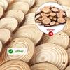 Wood Slices Painting DIY Crafts for Wedding Christmas Decor Wood Slices With Tree Bark Natural Pine Round Unfinished