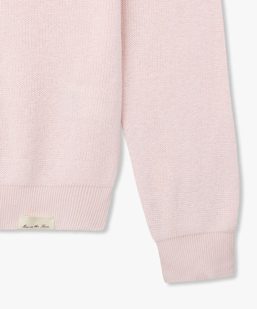 MAN ON THE BOON Linen Blend Crewneck Knit Pullover_Pink 4716113010