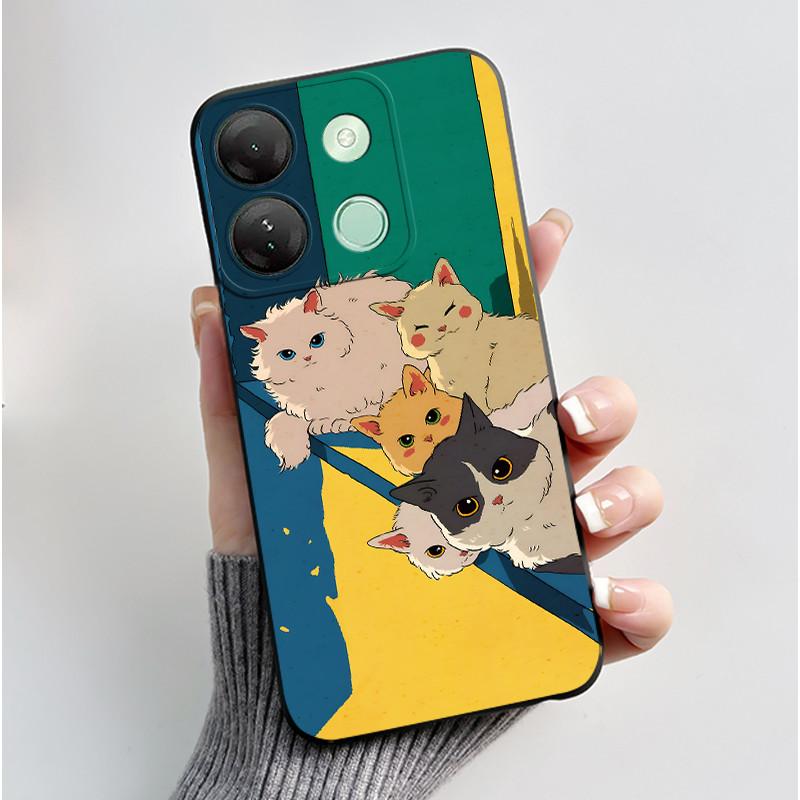 Милый Чехол Для Infinix Smart 7 HD / Smart 7 Plus Fundas Coque Печатный Корпус Защитная Крышка Мягкий Силикон Мультяшный Чехол для Телефона