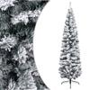 Day & Night - Day & Night Slim Artificial Christmas Tree Green with Snow PVC 240cm