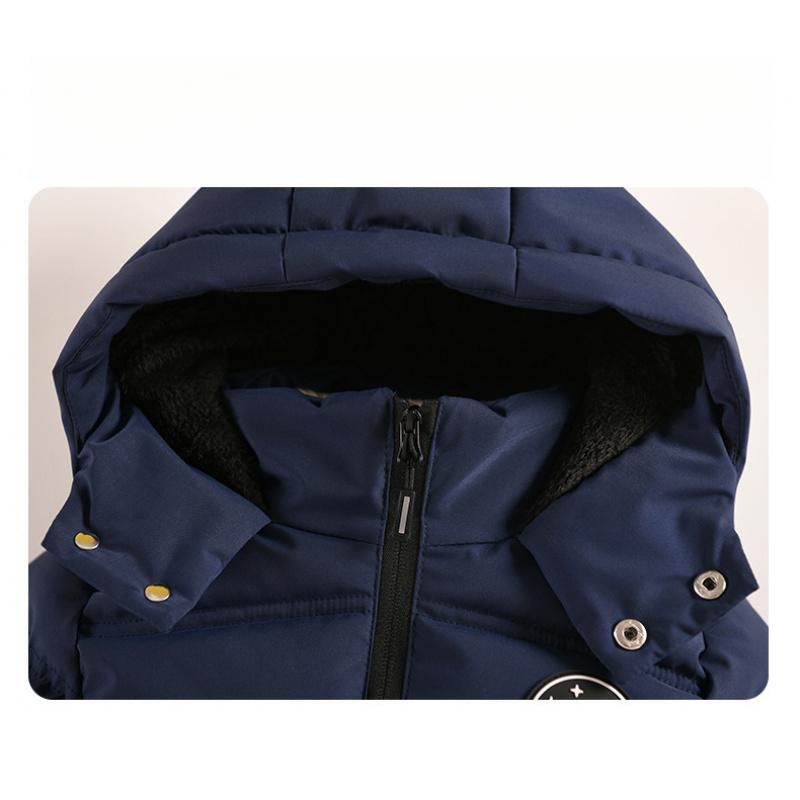 Children Cotton Jacket Boys New Winter Coat Boy Short Thick Heavy Hooded Overcoats