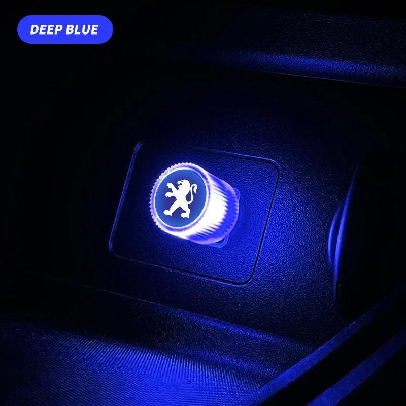 Для Peugeot 1 шт. Новый USB-светодиодный свет в автомобиль, атмосферообразующий свет в салоне автомобиля, аксессуары для автомобиля Для Peugeot 206 208 306 307 308 407 408 50