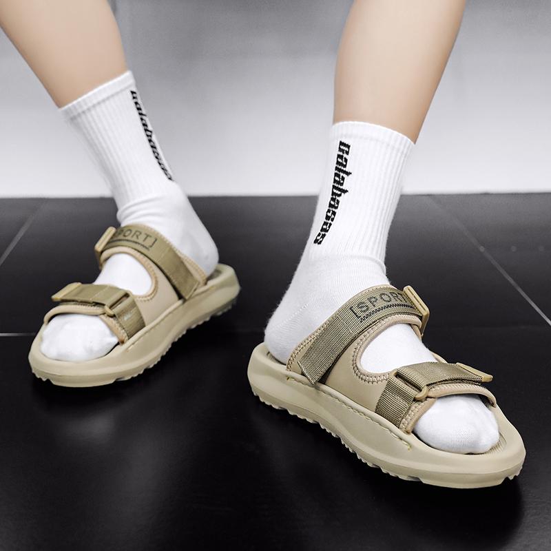 Мужские плоские тапочки, очень широкие сандалии, пляжная обувь, повседневные мягкие тапочки-слайды, большой размер для папы