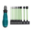 11 Pcs Set Hex Bit 1.5 To 12mm S2 Steel Magnetic Hex Head Bits and 6.35mm Self Locking Screwdriver