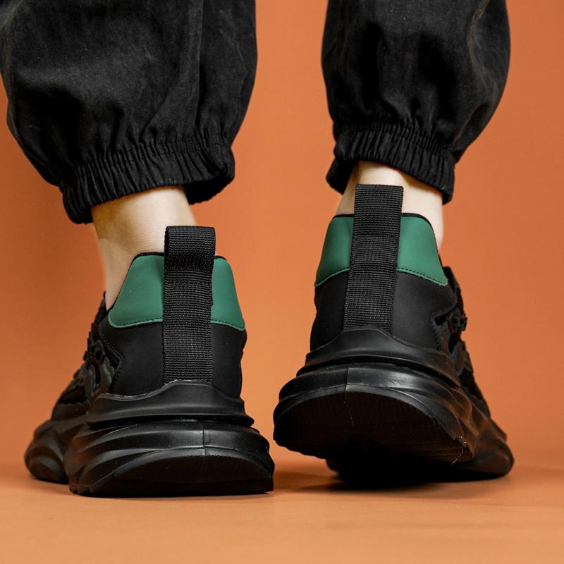 Трендовая спортивная обувь, мужские удобные дышащие кроссовки на платформе с сеткой, модные повседневные прогулочные кроссовки 2024 года, мужская летняя новинка