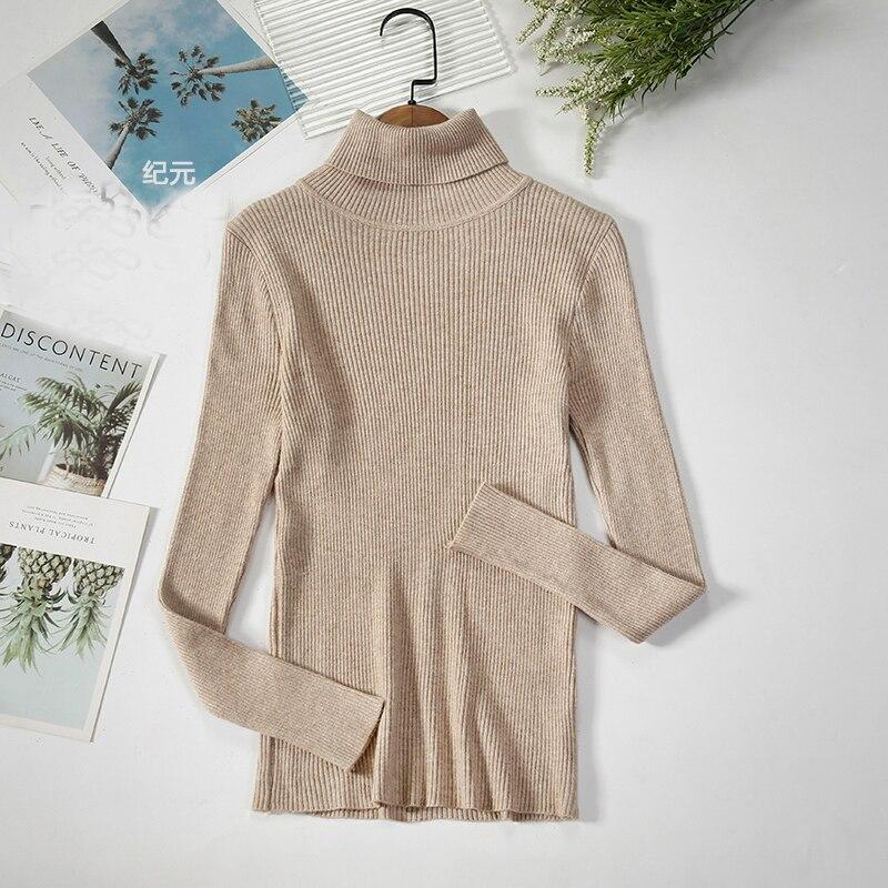 Осенне-зимние вязаные топы, женские свитера, корейский тонкий женский пуловер, вязаный свитер, джемпер, мягкий, теплый, Femme 16193