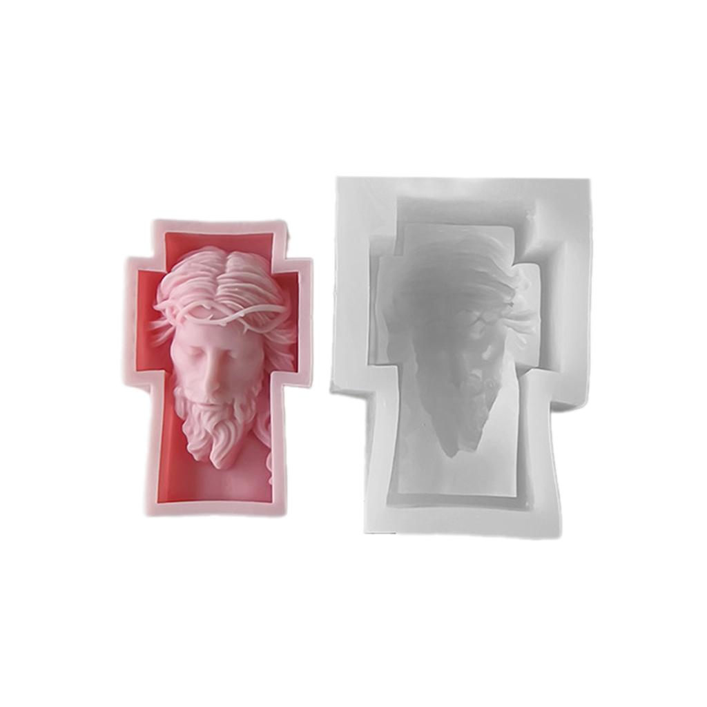 Кресты Скульптура Свеча Силиконовая Форма Портрет Человека Абстрактные Ароматизированные Свечи Гипсовая Смоляная Форма Ручная Работа Ремесло Декор