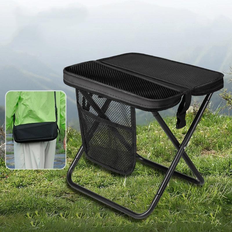 Foldable Backpack Stool Portable Folding Stool With Carry Bag Lightweight Mini Easy Carry Outdoor Chair For Travel For Travel