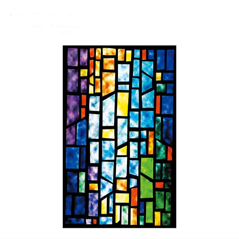 Витражная пленка для окон, непрозрачная матовая защита конфиденциальности, многоразовое съемное покрытие для церковного окна для домашнего декора