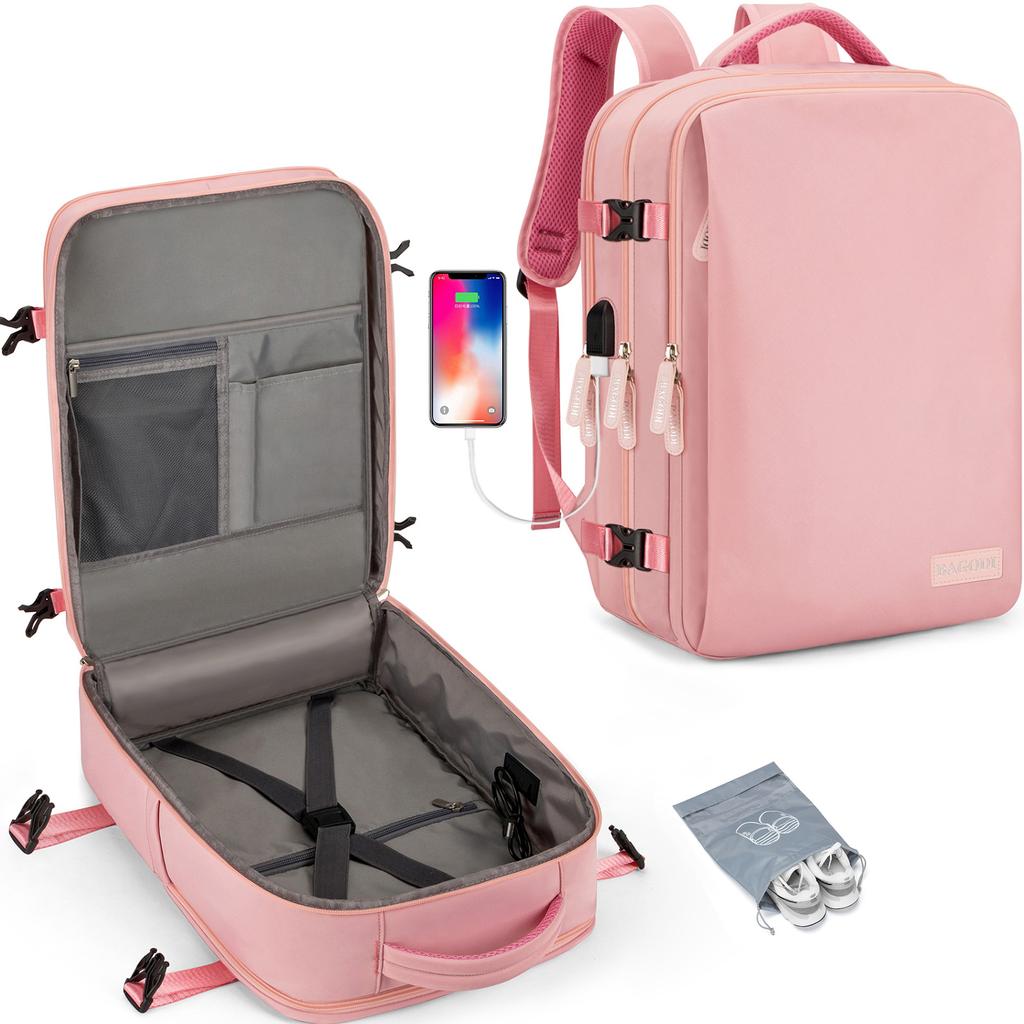 Дорожный рюкзак большой вместимости для мужчин и женщин с USB-портом для зарядки и разделительными сумками для влажной и сухой уборки, деловая сумка для выходных