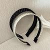 Non-Slip Korean Wide Headband Black White Color Temperament Hair Band Polka Dot Headband  Wash Face