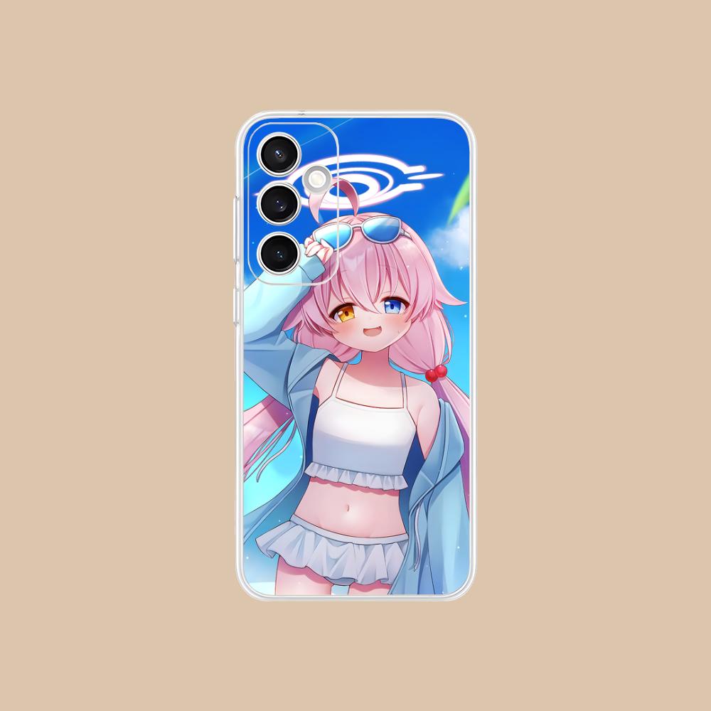 Прозрачный чехол для мобильного телефона Blue Archive Takahashi Hoshino для Samsung Galaxy S25 S24 S23 S22 S21Plus FE Ultra Цветная обложка