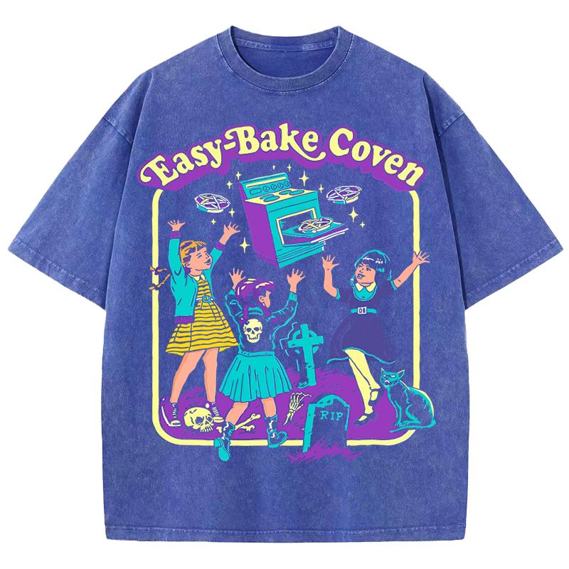 Мужская стираная футболка с принтом Easy Bake Coven, летняя, дышащая, универсальная, модная, с коротким рукавом, унисекс, хлопковая, уличная одежда