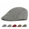 British Plaid Beret Newsboy Caps for Men Spring Autumn Outdoor Vintage Flat Cap Gatsby Painters Hats Driver Ivy Hat Hombre Boina