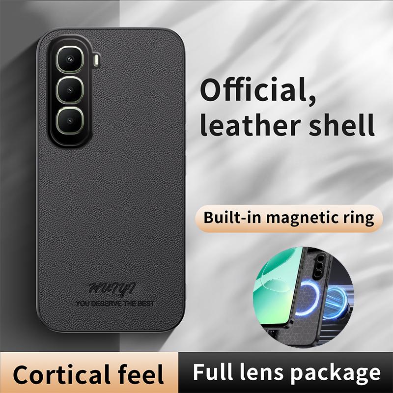 Luxury Business Leather Soft Frame Magnetic Cover For Infinix Hot 60 Pro Plus Hot60Pro+ 4G Phone Cases Capa