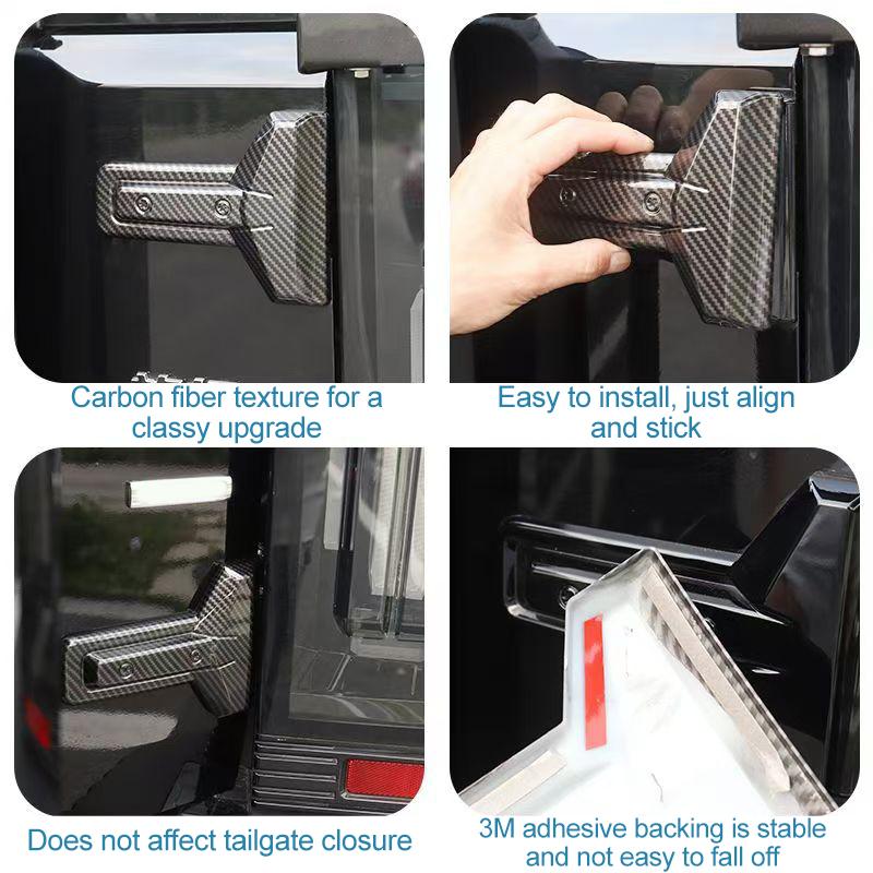 For Chery Jetour Shanhai Traveler T2 2023 2024 2025 ABS Black Tailgate Hinge Cover Modification Styling Car Stickers Accessories