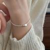 Серебряный браслет-змейка с круглыми бусинами в форме сердца для женской моды, корейская версия, новый браслет, свадебные украшения
