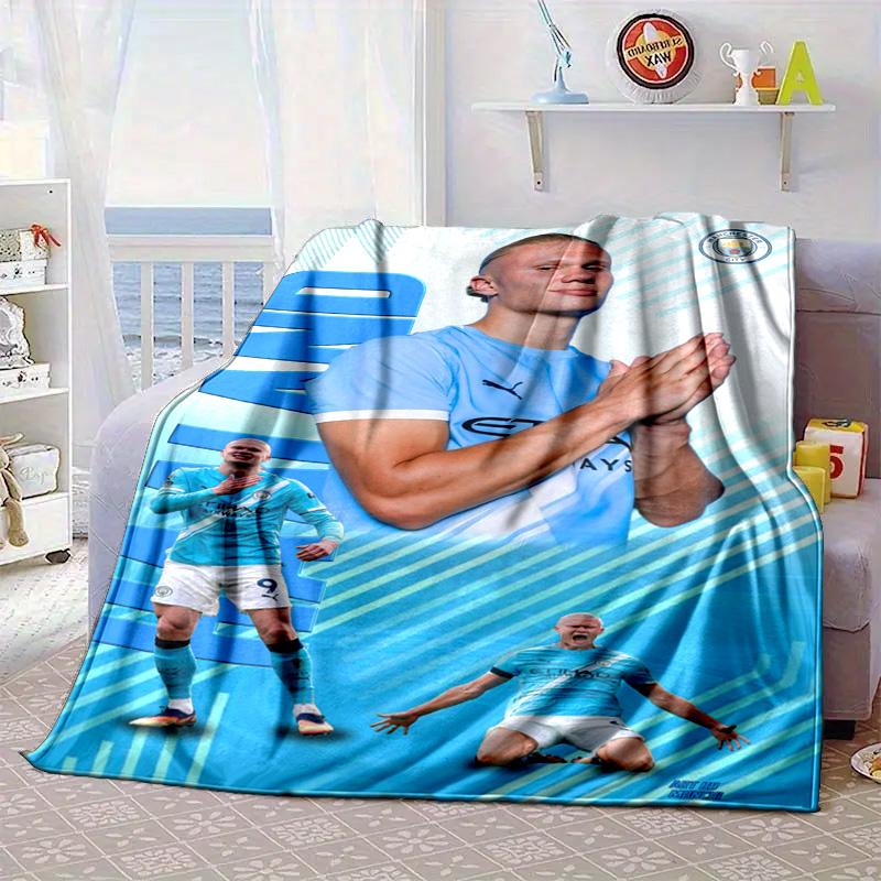 Haaland Portable Blanket/Soft Blanket Bedding Blanket Suitable for Travel Camping Living Rooms Offices Sofas Fan Gifts