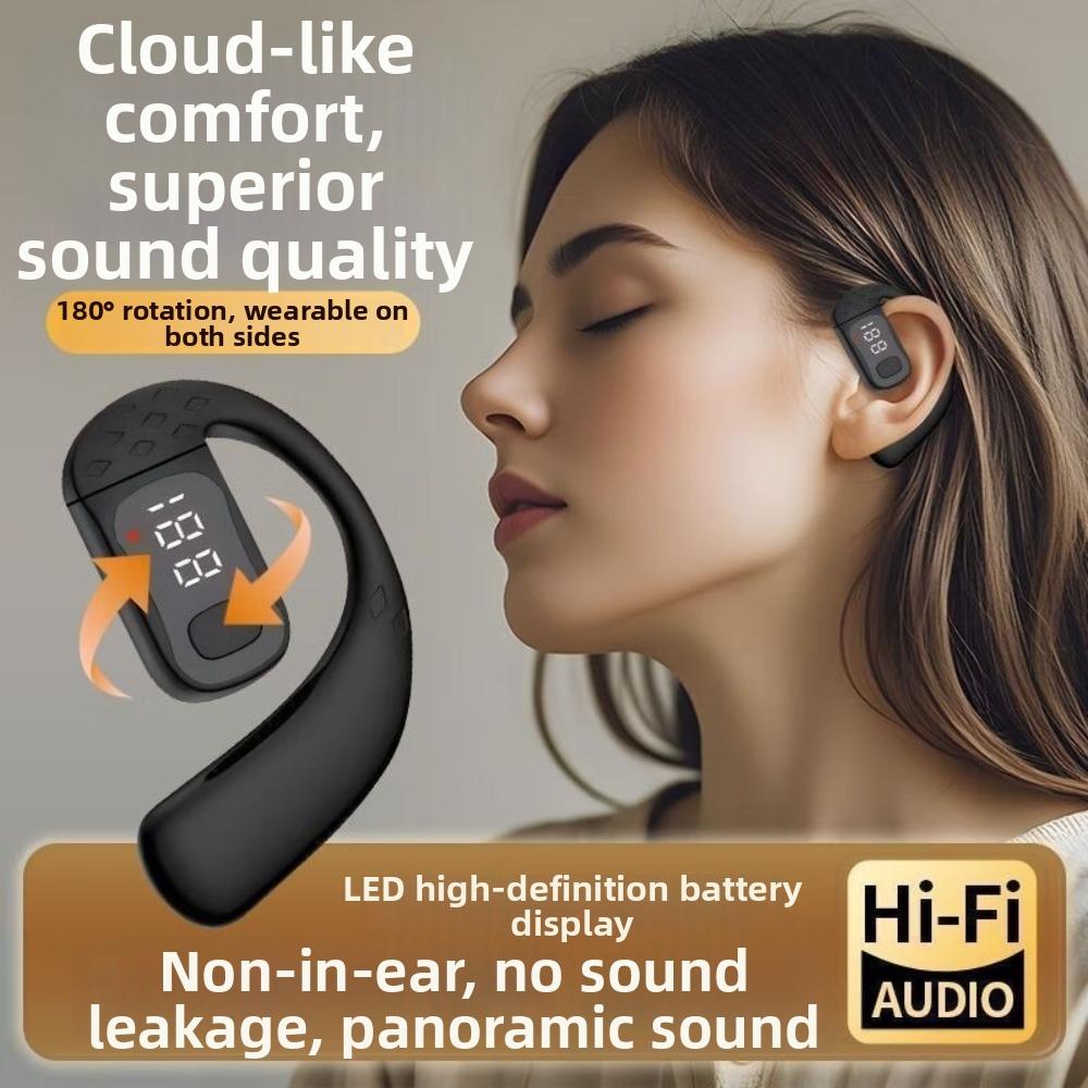 1pc Single Clip-On Ear Headphones Bluetooth 5.4 Earbuds Fashion Earphone