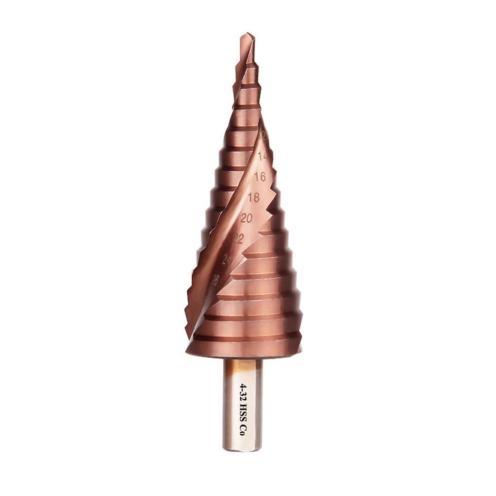 Ступенчатое сверло по дереву, конусное сверло по дереву, быстрорежущая сталь, вращающийся сверлильный инструмент, 4-12 мм