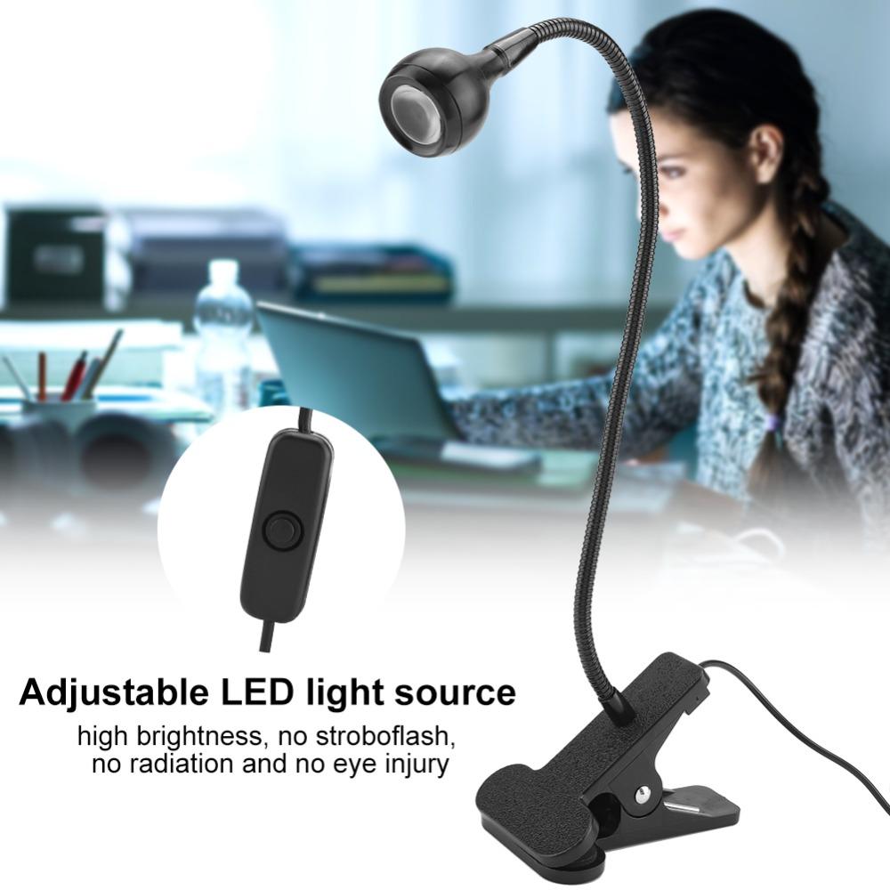 USB Powered USB LED Table Light With Clip LED Clip On Light Mini Desk Night Lamp  Model Making