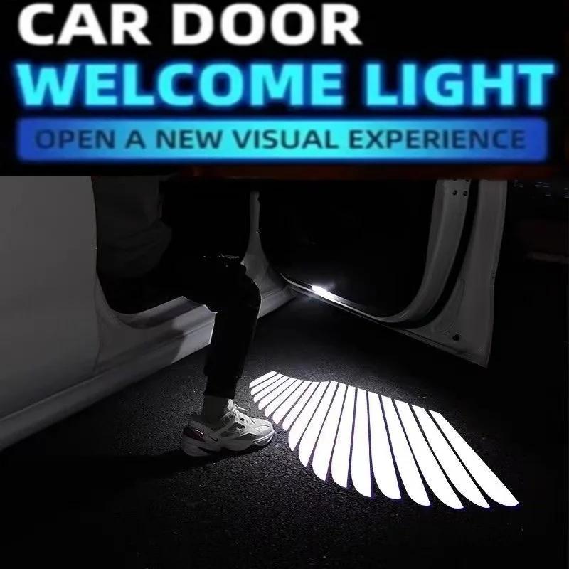 Светодиодные лампы-эмблемы, проекторы света в двери автомобиля для Cadillac SRX XT4 XT5 XT6 ATS XTS CTS CT6 2020-2025, приветственные аксессуары