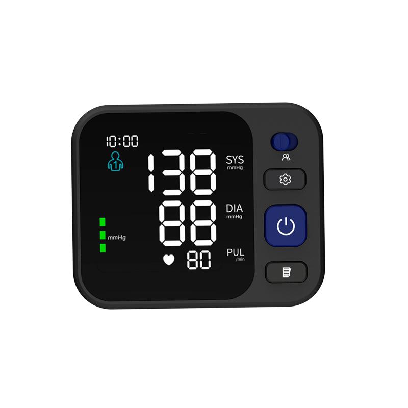 Portable Digital Tensiometer BP Machine LCD Display Sphygmomanometer with Wrist Blood Pressure Cuff Electric Power Source
