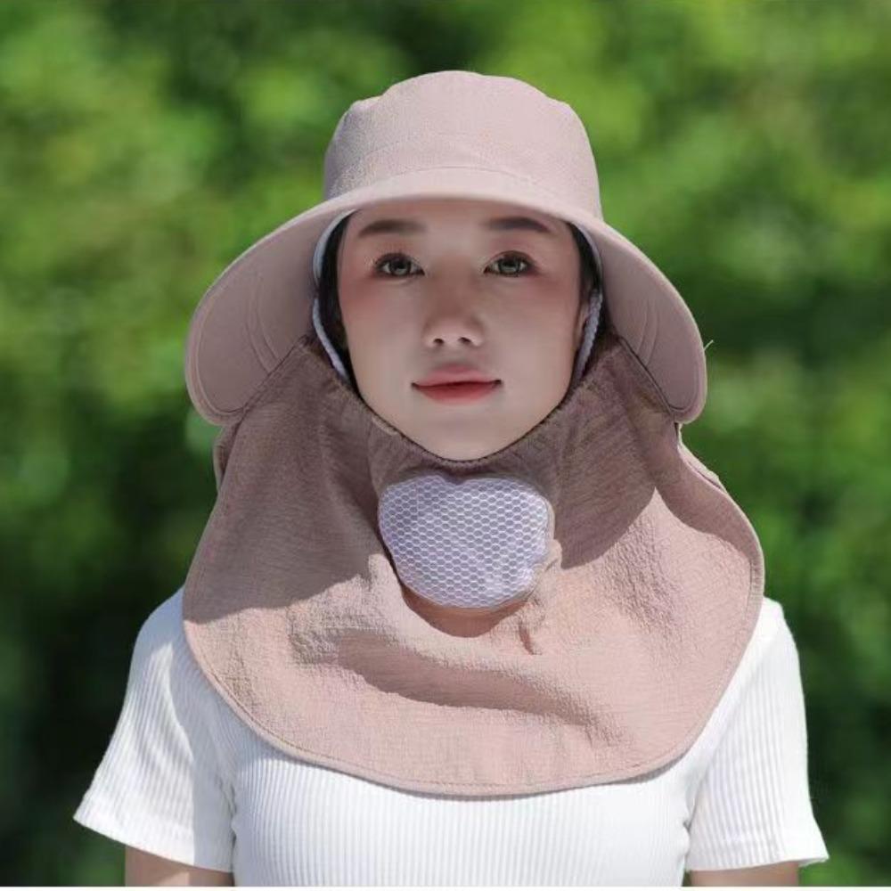 Shawl Sun Hat UV Protection Women's Ponytail Hat Fashion Shawl Mask Autumn
