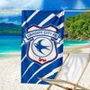 Card-iff Fc Crest Printed Beach Towel, Super Soft Microfiber, Perfect Gift Birthday, for Pool, Beach, Travel, for family and friends