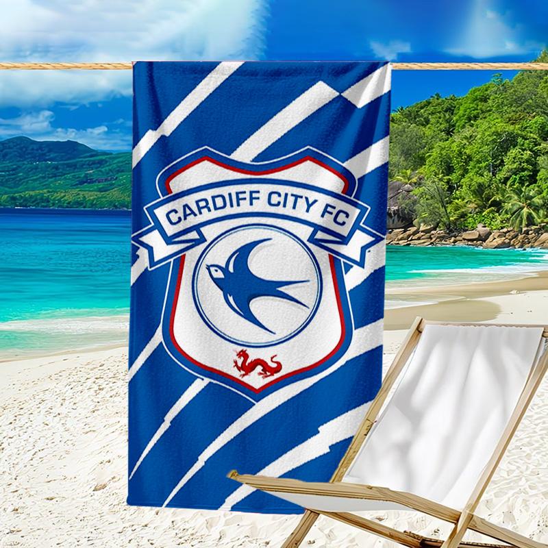Card-iff Fc Crest Printed Beach Towel, Super Soft Microfiber, Perfect Gift Birthday, for Pool, Beach, Travel, for family and friends