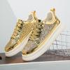Большой размер 45, золотые мужские туфли, кроссовки, мужская повседневная обувь, дышащая, удобная, роскошная, массивная, для отдыха, кроссовки для мужчин, кроссовки для бега