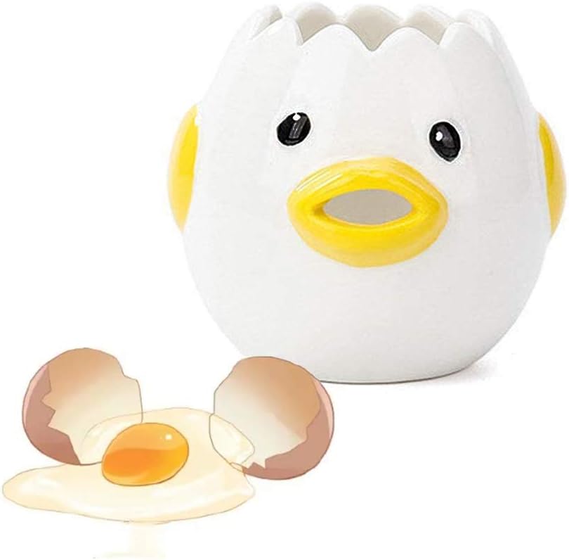 Мультяшный разделитель яиц, керамический разделитель яичного желтка и яичного белка, симпатичный фильтр в форме яйца, кухонный гаджет, помощник для выпечки