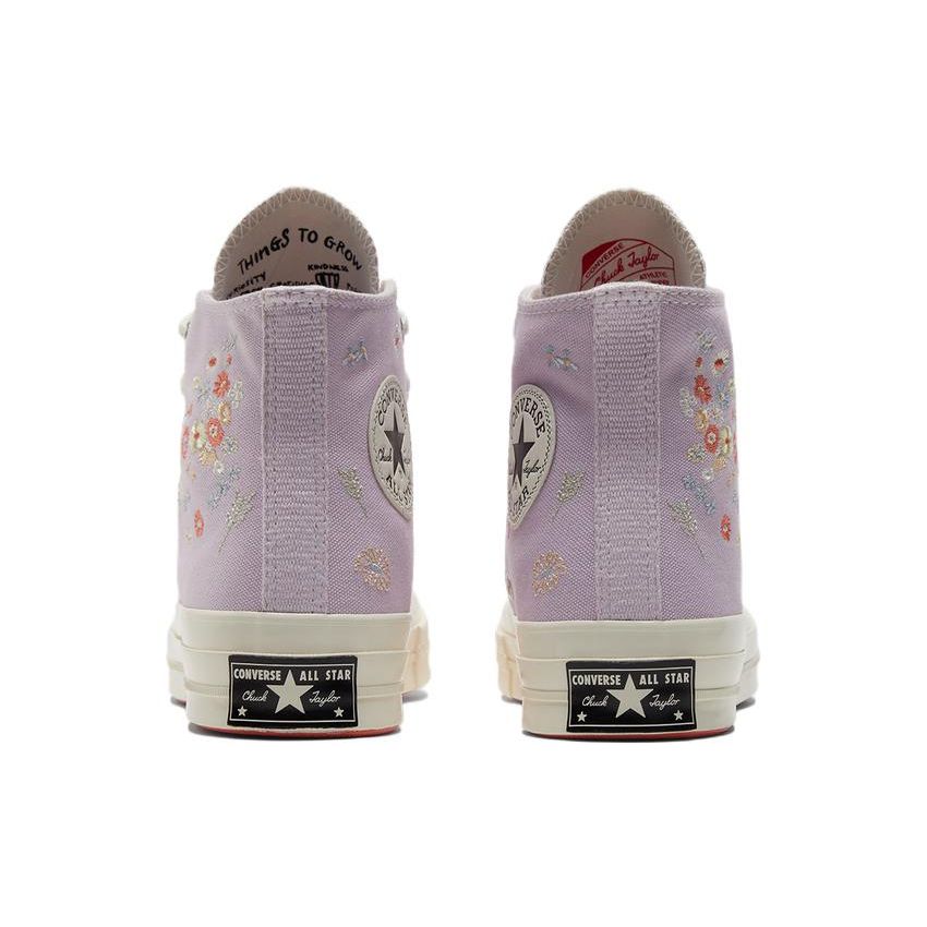 Converse Chuck 70 High с вышитым цветочным принтом - бледно-аметистовые женские кроссовки фиолетового цвета с несколькими цаплями A01584C