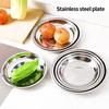 Fruit Tray Beautiful Fashionable Thickened Round Stackable Anti-fall Space-saving Stainless Steel Grill Plate Home Accessories