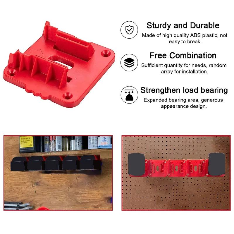 For Milwaukee M&18 Battery Holder For 18V Lithium Battery Can Be Fixed On The Wall  Battery Splice Battery Mount Dock Holder