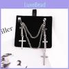 Punk Cross Drop Earrings With Alloy Metal For Womens Fashion Accessories