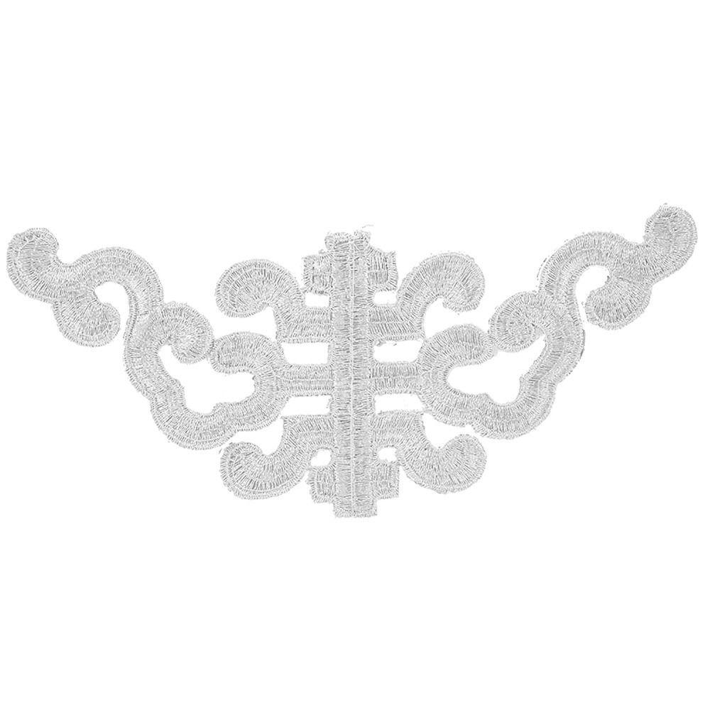 4pcs Iron On DIY Applique Patches Gold & Sliver Trimming Fabric Stickers  DIY Craft Decoration
