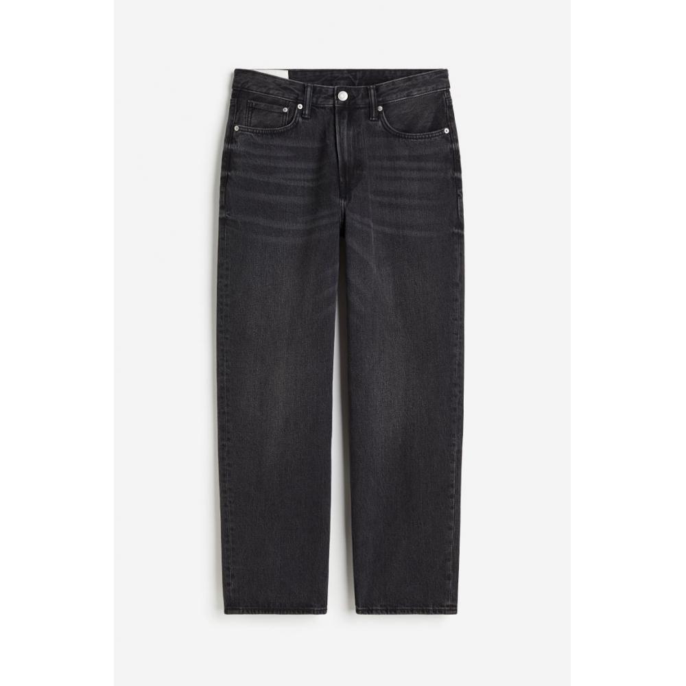 Джинсы свободного кроя HM черного цвета